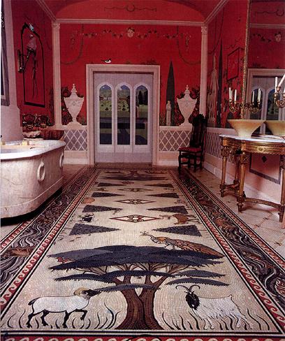 Mosaic Floorcloth at Kentwell Hall